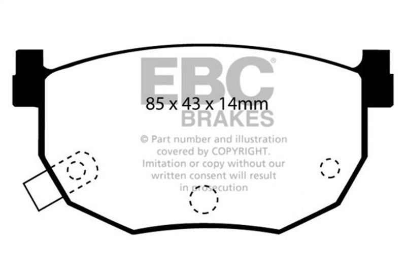 EBC Redstuff Rear Brake Pads for 99-01 Hyundai Elantra 2.0