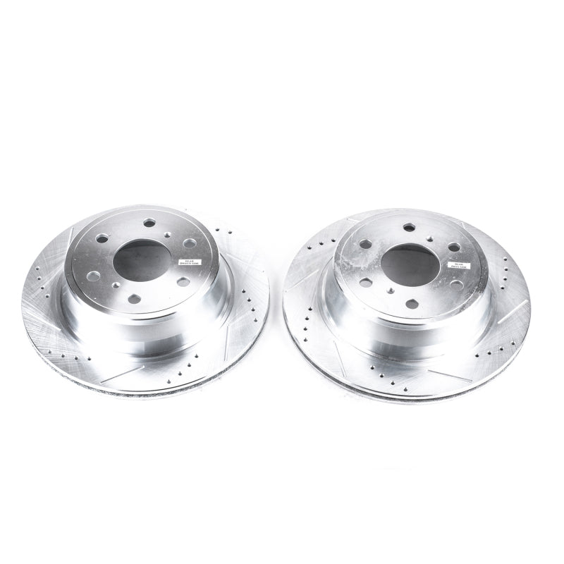 PowerStop Rear Evolution Drilled & Slotted Rotors - Chevrolet Silverado 1500 (07-18) - OneFastShop