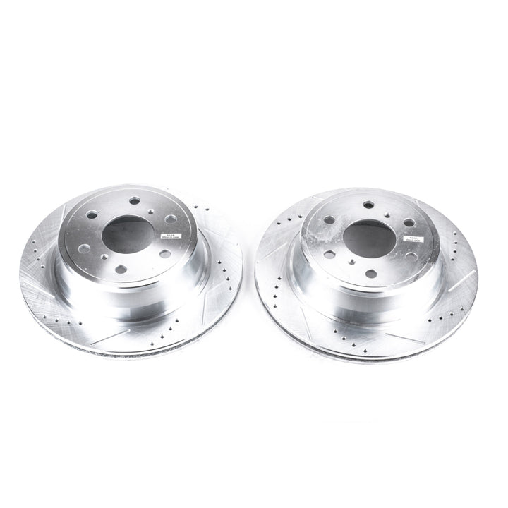 PowerStop Rear Evolution Drilled & Slotted Rotors - Chevrolet Silverado 1500 (07-18) - OneFastShop