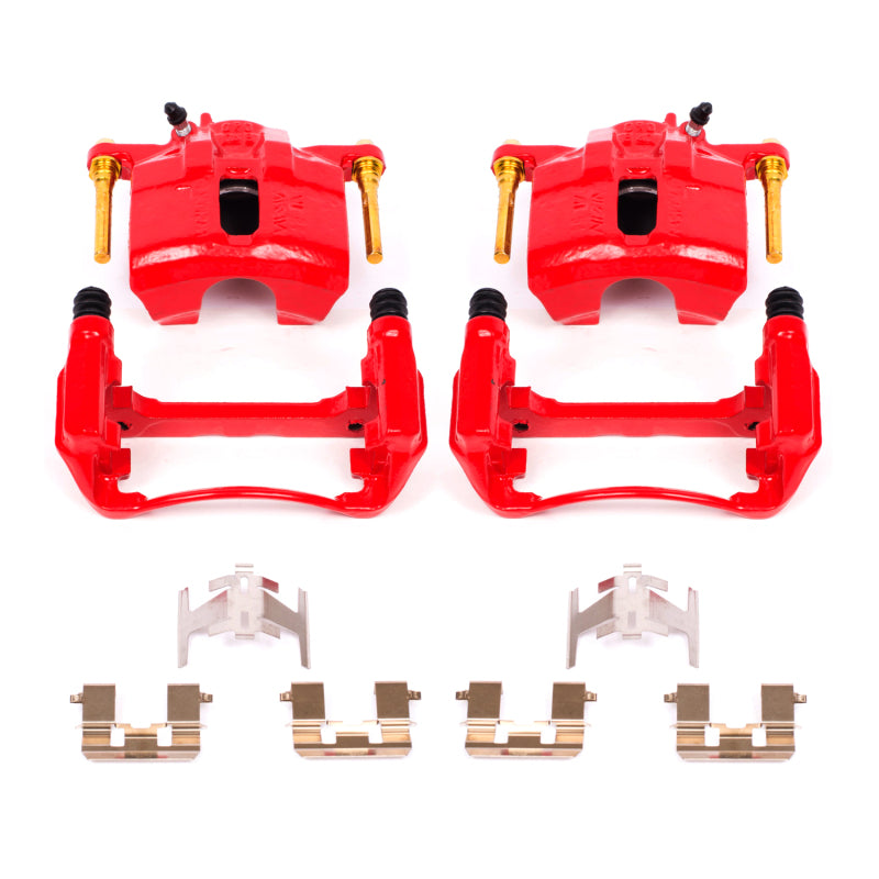 PowerStop Front Red Calipers w/Brackets Pair for 97-99 Acura CL
