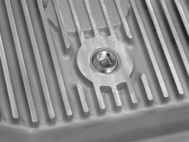 aFe Transmission Pan Raw with Magnetic Drain Plug for Ford Trucks 6R140 2011-2014 V8 6.7L