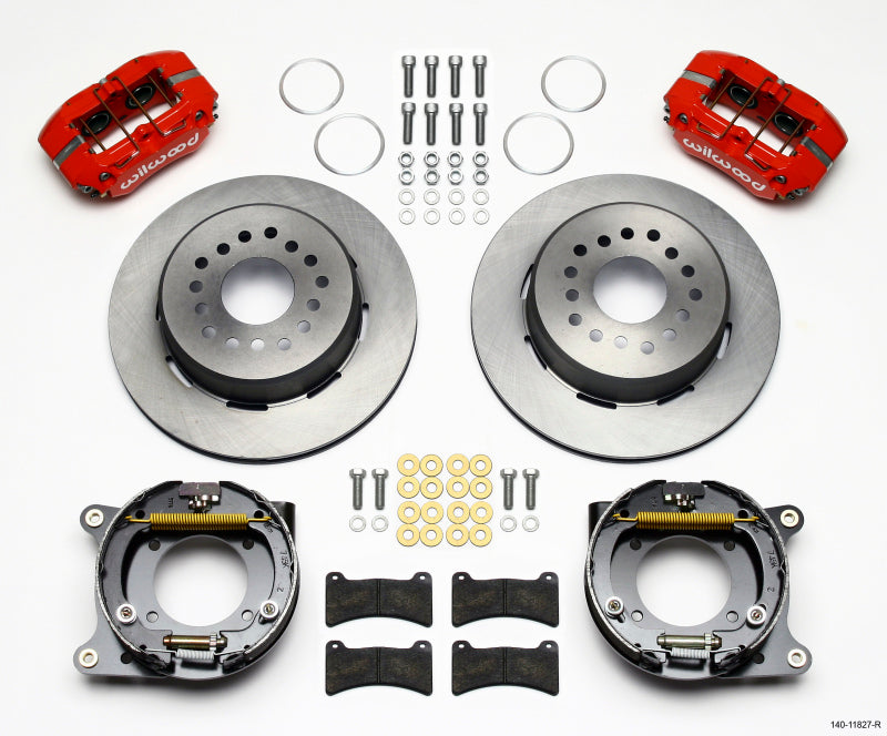 Wilwood Dynapro Low-Profile 11.00in P-Brake Kit Red Chevrolet Impala 59-64 Corvette 57-62 - OneFastShop