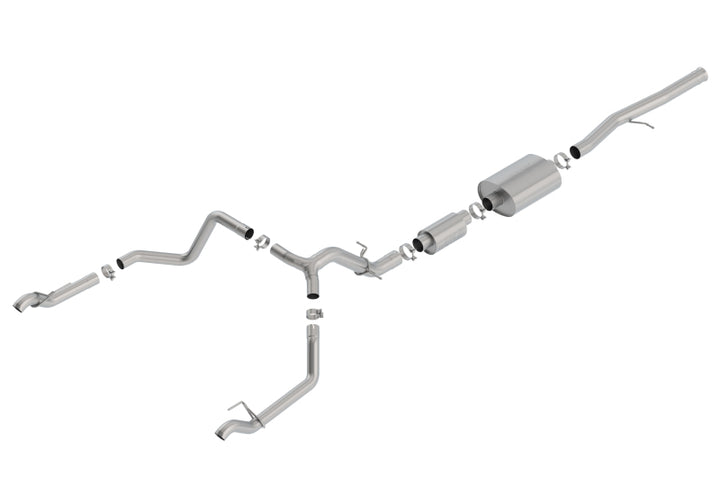 Borla 6.2L SS S-Type Catback Exhaust for 2019-2023 Chevrolet Silverado/GMC Sierra 1500 with Factory Tips