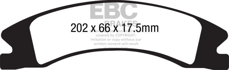 EBC Greenstuff Front Brake Pads for 15-17 Cadillac Escalade ESV 6.2 2WD - OneFastShop