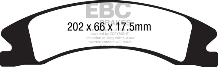 EBC Greenstuff Front Brake Pads for 15-17 Cadillac Escalade ESV 6.2 2WD - OneFastShop