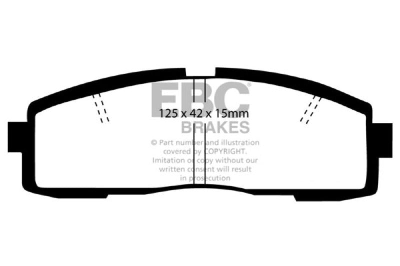 EBC Redstuff Rear Brake Pads with Ceramic Particles for 86-92 Toyota Supra