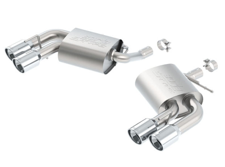 Borla S-Type Rear Section Exhaust Without Dual Mode Valves Dual Tips Axle-Back 2016 Chevy Camaro V6 AT MT