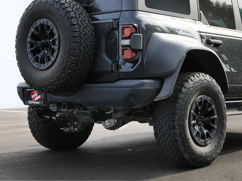 aFe Vulcan Series 3in 304 Stainless Steel Cat-Back Exhaust - Ford Bronco Raptor 3.0L V6 2022-2025 - Black Tips, image 5