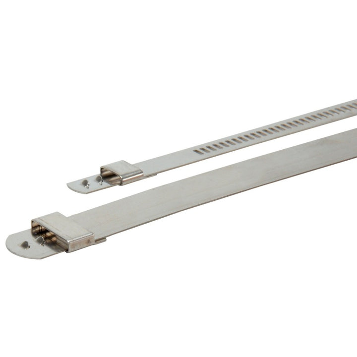 DEI Stainless Steel Positive Locking Tie 1/2in x 14in 4 Per Pack - High Heat Secure Ties for Exhaust Wrap and More