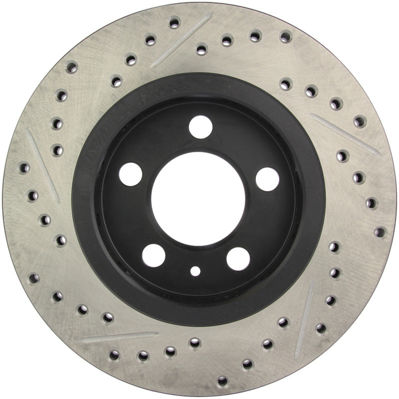 Stoptech Slotted and Drilled Sport Brake Rotor One Piece Direct Replacement Improved Braking Performance - OneFastShop