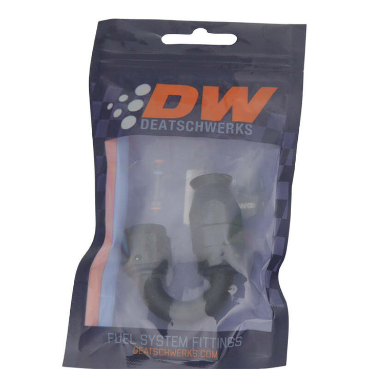 DeatschWerks Universal 180-Degree Female Swivel PTFE Hose End - 6AN - Anodized Matte Black, image 2