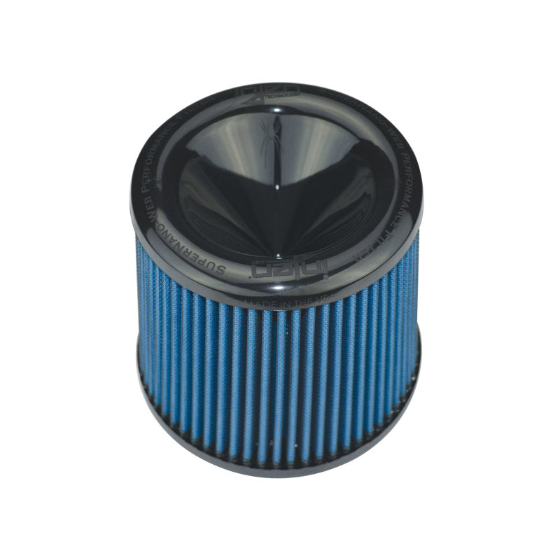 Injen Nanofiber Dry Air Filter with AMSOIL Replacement (5in Flange/6.5in Base/6in Height/70 Pleat)