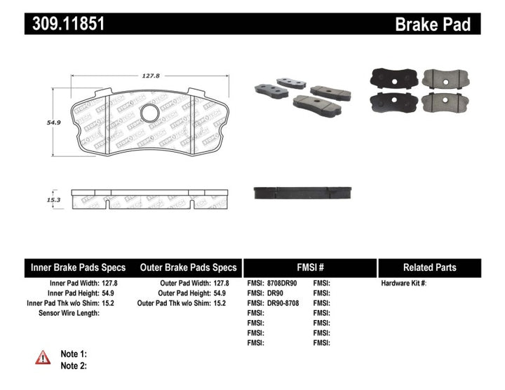 Stoptech Performance Rear Brake Pads for 06-09 Chvy Corvette Z06 - OneFastShop