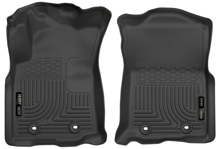 Husky Liners WeatherBeater Black Front Floor Liners for 2018-2023 Toyota Tacoma Double Cab