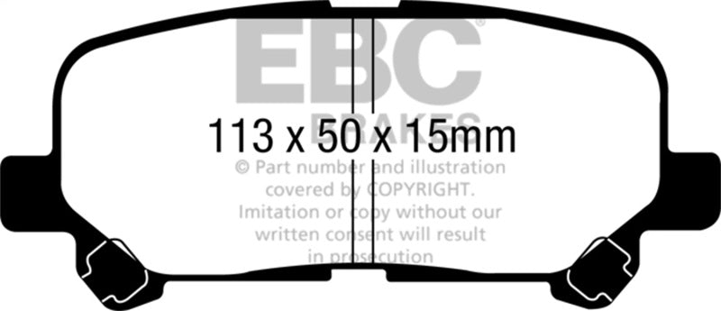 EBC Ultimax2 Rear Brake Pads - Honda Pilot, Odyssey, Ridgeline 2007-2023