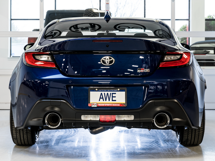 AWE Subaru BRZ/ Toyota GR86/ Toyota 86 Touring Edition Cat-Back Exhaust- Chrome Silver Tips.