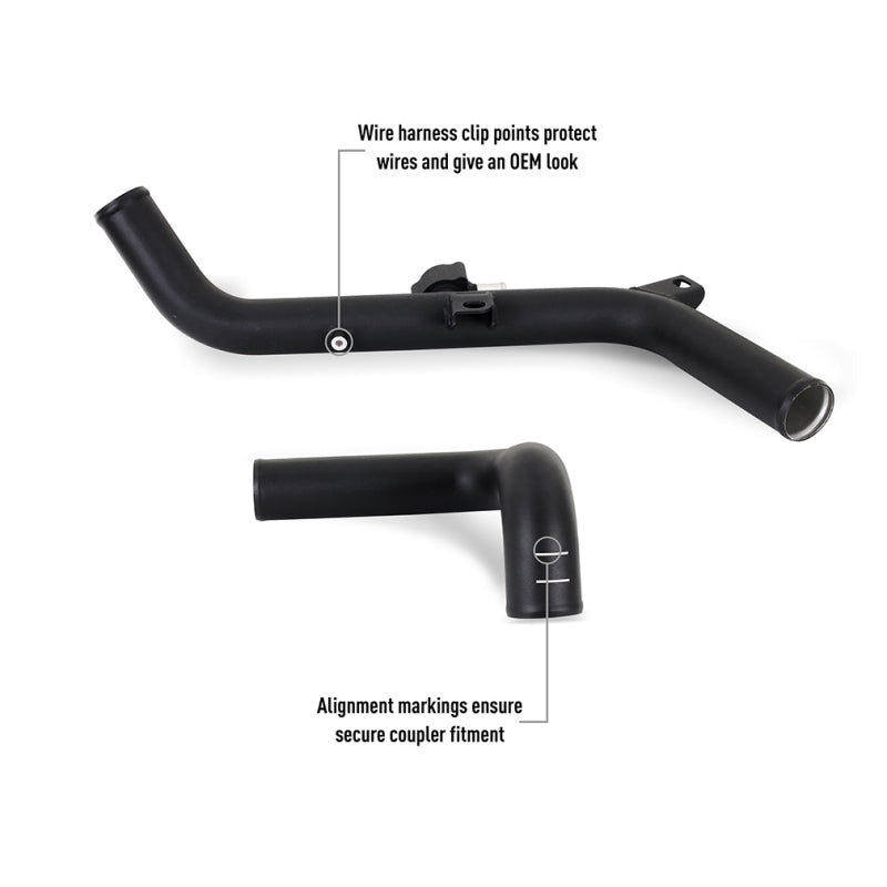 Mishimoto High Mount Intercooler Kit - Ford Bronco 2.7L 2021-2026 - Black Pipes - Silver Core, image 12