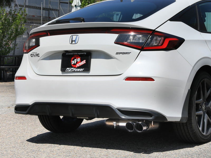 aFe Takeda 304 Stainless Cat-Back Exhaust - Honda Civic Sport 2022-2026 - Polished Tips, image 4