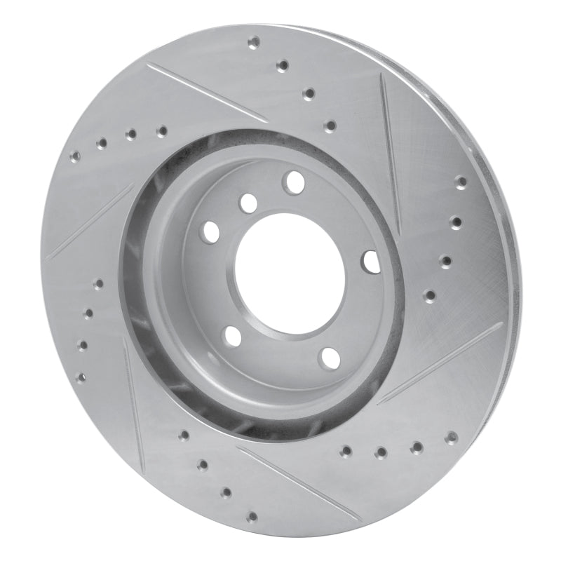 R1 Concepts Silver Front Right Drilled & Slotted Brake Rotor - BMW M3 / Z3 1995-2002, image 3