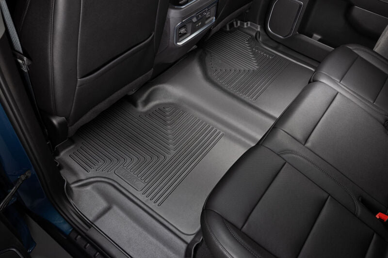 Husky Liners WeatherBeater Blk Front & 2nd Seat Floor Liners 19-23 Chevrolet Silverado 1500 Crew Cab - OneFastShop