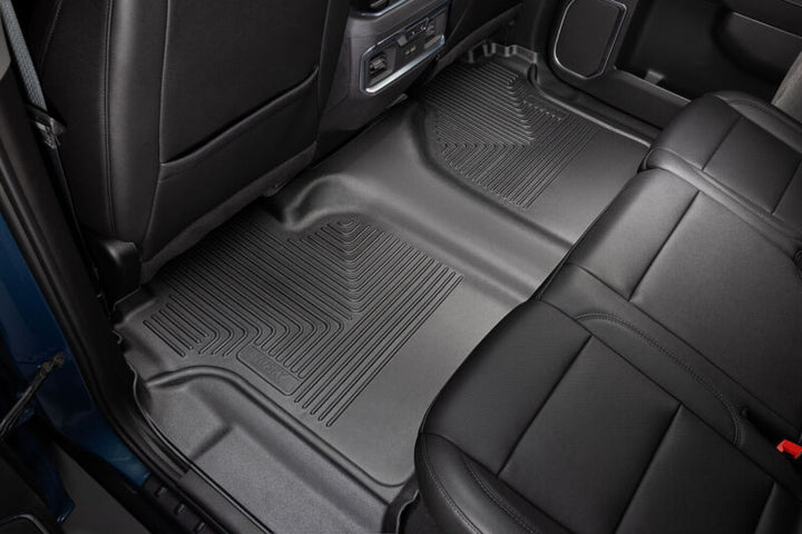 Husky Liners WeatherBeater Blk Front & 2nd Seat Floor Liners 19-23 Chevrolet Silverado 1500 Crew Cab - OneFastShop