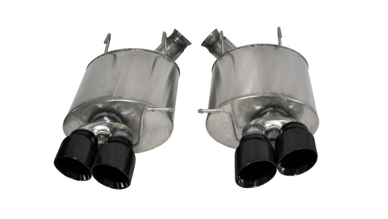 Corsa Performance Black Sport Axle-Back Exhaust for 2013-2014 Ford Mustang Shelby GT500 5.8L V8