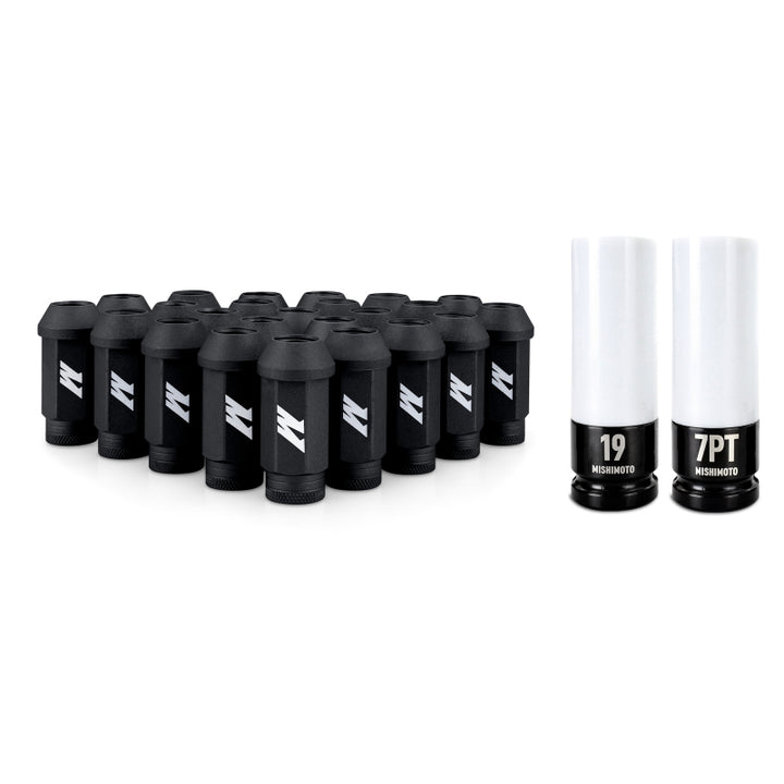 Mishimoto Steel Locking Lug Nuts M14x1.5 (24 Pack) Black - OneFastShop
