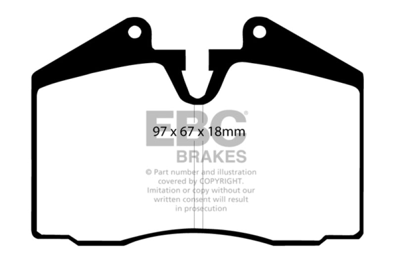 EBC Redstuff Front Rear Brake Pads Axle Set for 89-95 Ferrari 348 3.4