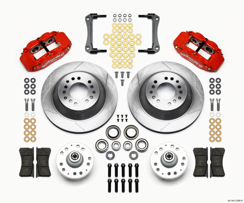 Wilwood Narrow Superlite 6R Front Hub & 1PC RTR Kit 12.88in Red for 79-81 Camaro - OneFastShop