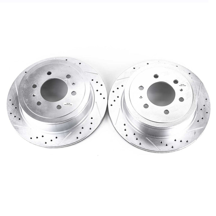 PowerStop Rear Evolution Drilled & Slotted Rotors - Pair for 04-11 Ford F-150 - OneFastShop