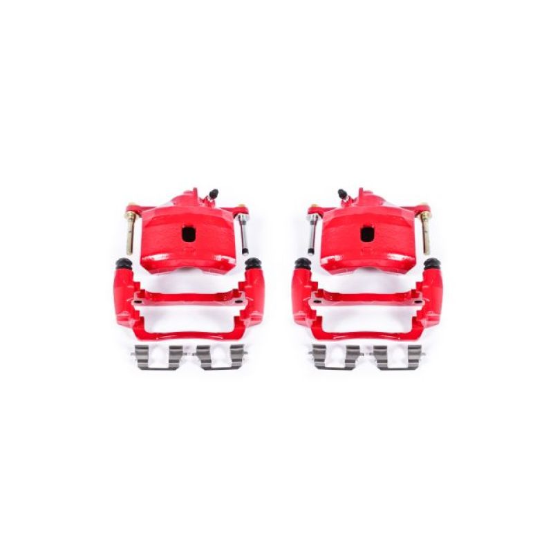 PowerStop Front Red Calipers with Brackets Pair for 97-00 Acura EL