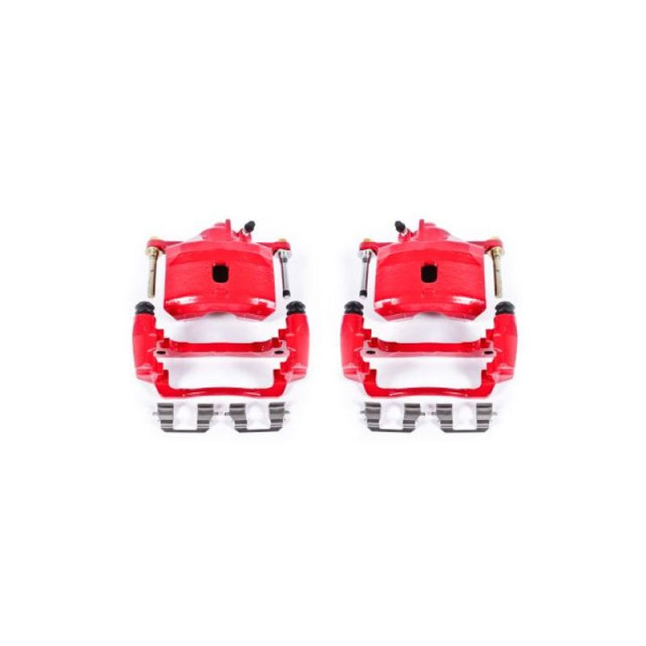 PowerStop Front Red Calipers with Brackets Pair for 97-00 Acura EL