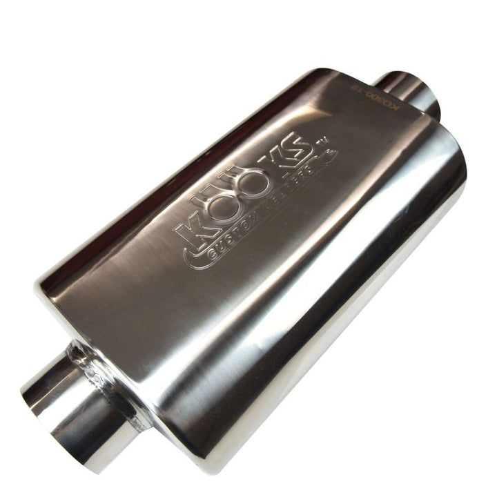 Kooks Headers Universal 3-Inch Center/Center Oval Muffler - 4x8x12 - OneFastShop