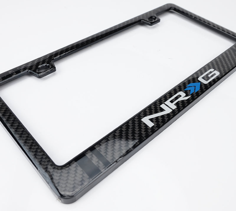NRG Carbon License Plate Frame/ Fiber Poly Dip Finish Wet With NRG Logo