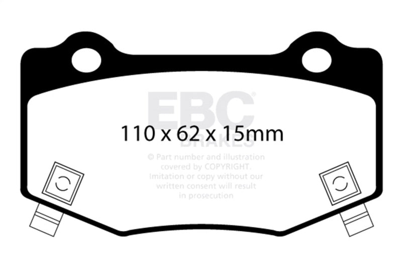 EBC Redstuff Rear Brake Pads for 16+ Cadillac ATS-V 3.6 Twin Turbo - OneFastShop