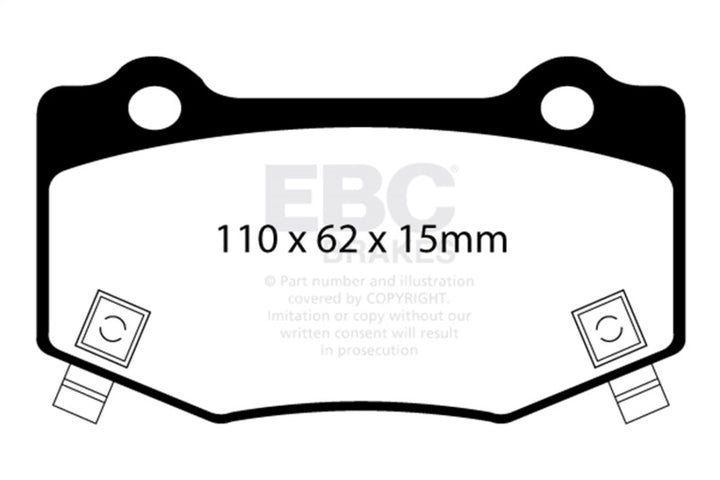 EBC Yellowstuff Rear Brake Pads for 2016-2019 Cadillac ATS-V 3.6 Twin Turbo - OneFastShop