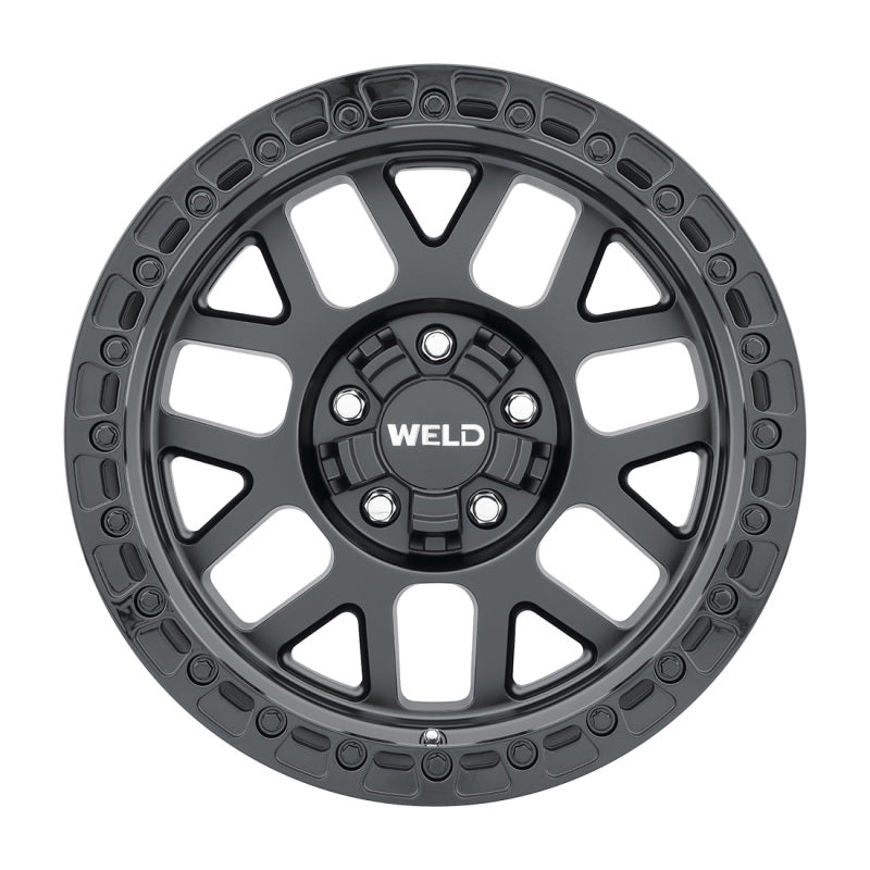 Weld Off-Road W104 17X9.0 Cinch Wheel 5X114.3 5X127 ET-12 BS4.50 Satin Black Gloss Black (78.1)
