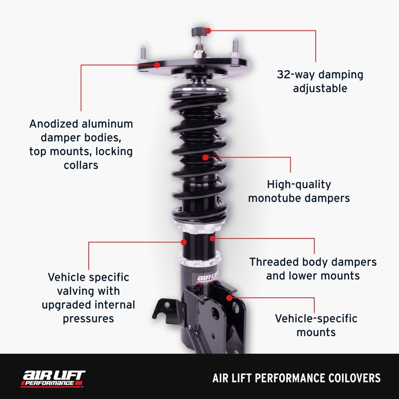 Air Lift Performance 14-24 Infiniti Q50 With Ball Lower Mount Coilover Kit