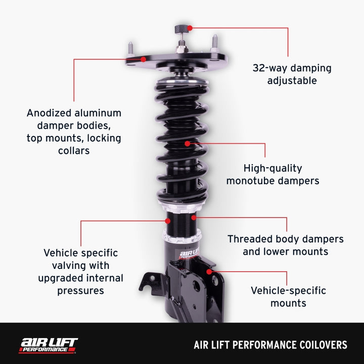 Air Lift Performance 14-24 Infiniti Q50 With Ball Lower Mount Coilover Kit