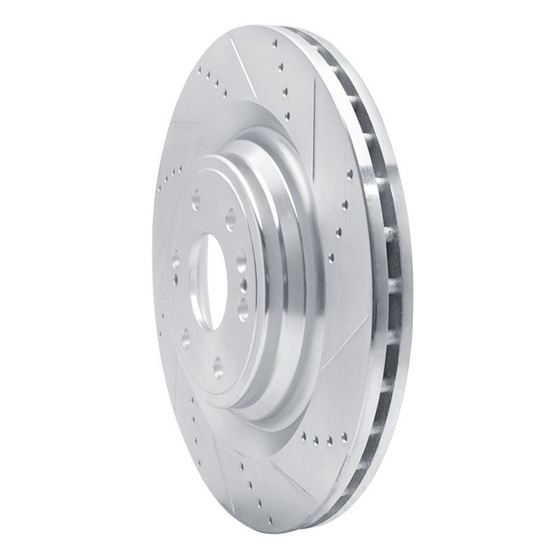 R1 14-20 Cadillac Escalade Front Right Drilled and Slotted Silver Brake Rotor