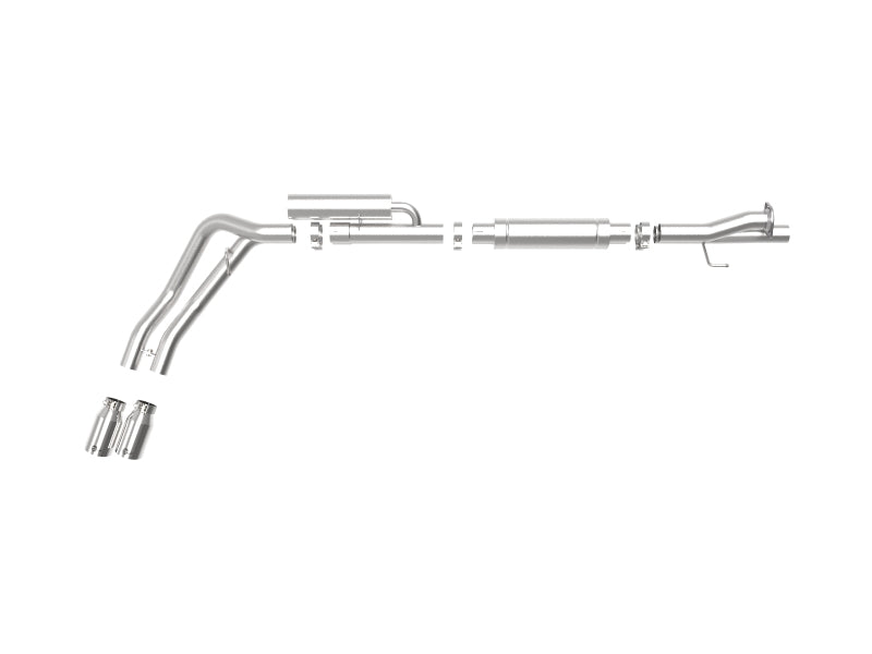 aFe Rebel 3in 409 SS Cat-Back Exhaust with Polish Tips 17-20 Ford F-250 V8 6.2L