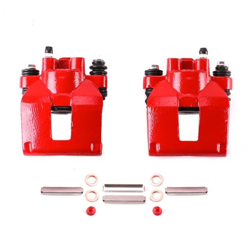PowerStop Rear Brake Calipers without Brackets - Ford Explorer / Ranger 1995-2002 - Red - Pair