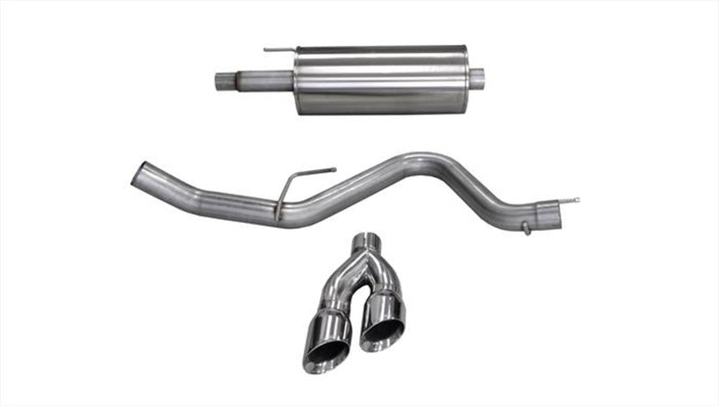 Corsa Polished Sport Single Side Dual 4in Tips CB Exhaust for 15-20 Ford F-150 5.0L V8 - OneFastShop