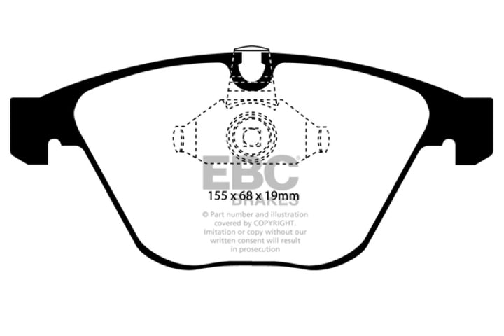 EBC Yellowstuff Front Brake Pads for 08-10 BMW M3 4.0 (E90) - OneFastShop