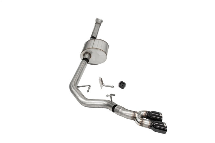 CORSA Performance Xtreme Cat-Back Exhaust for 2021-2024 Ford F-150 SuperCab 5.0L V8 Black PVD Front of Tire Exit