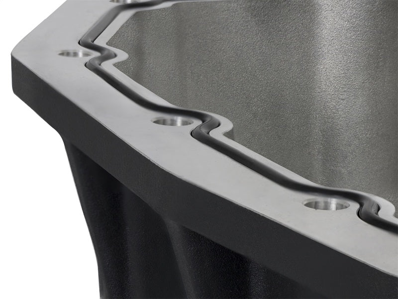 AFe Pro Series Engine Oil Pan Black with Machined Fins for 11-16 Ford Powerstroke V8-6.7L (TD)