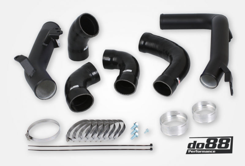do88 Petrol Pressure Pipe Kit for do88 Intercooler - Volvo SPA 2016-2026 - Black Hoses