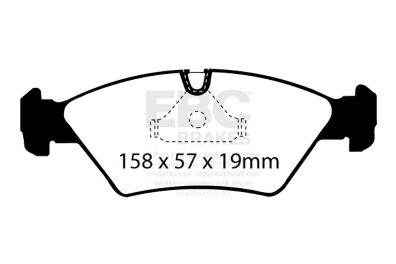 EBC Redstuff Front Brake Pads - Ferrari Mondial 3.2, Mondial t, Porsche 928 1981-1993