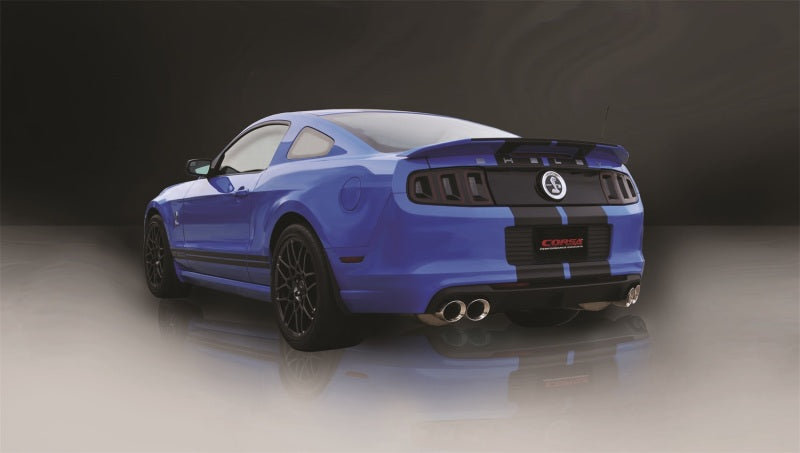 Corsa Performance Polished Sport Axle-Back Exhaust for Ford Mustang Shelby GT500 5.8L V8 (2013-2014)