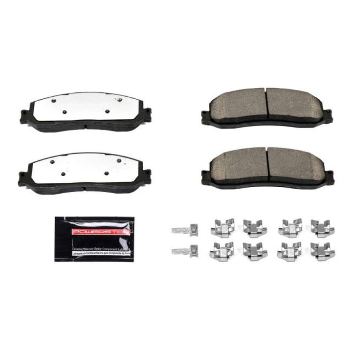 PowerStop Front Z36 Truck & Tow Brake Pads with Hardware for 2012 Ford F-250 Super Duty